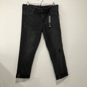New Kut from the Kloth Catherine boyfriend black jeans size 6